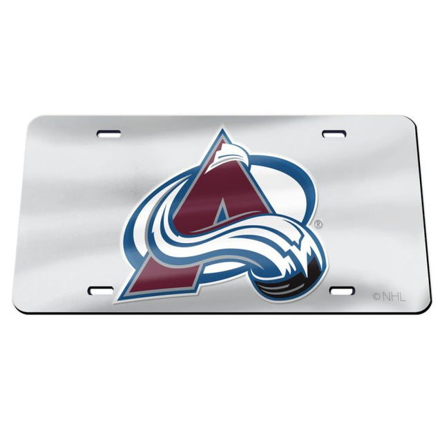 Colorado Avalanche SILVER Specialty Acrylic License Plate