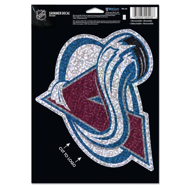 Colorado Avalanche Shimmer Decals 5" x 7"