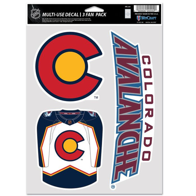 Colorado Avalanche Special Edition Multi Use 3 Fan Pack