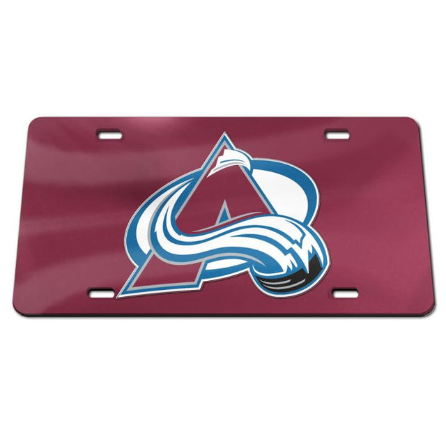 Colorado Avalanche Specialty Acrylic License Plate