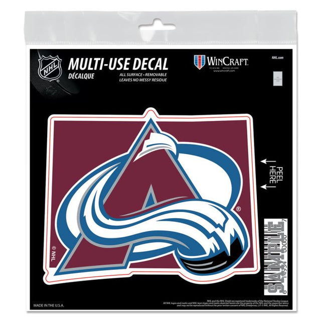 Colorado Avalanche State Shape All Surface Decal 6" x 6"