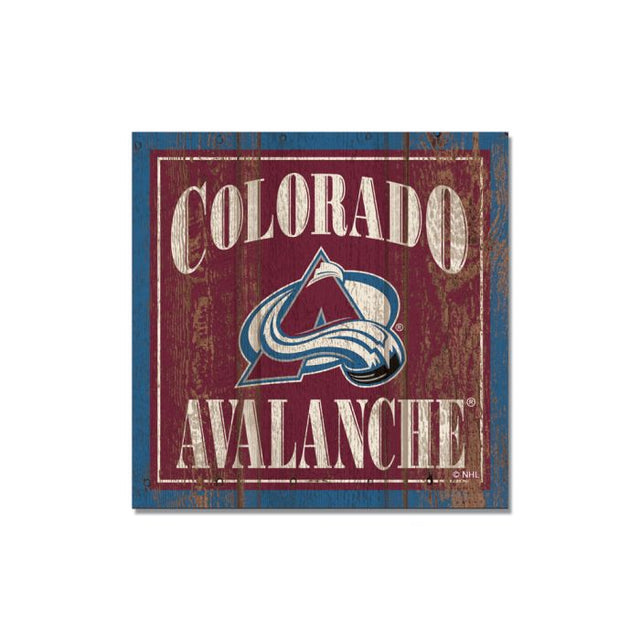 Colorado Avalanche Wooden Magnet 3" X 3"