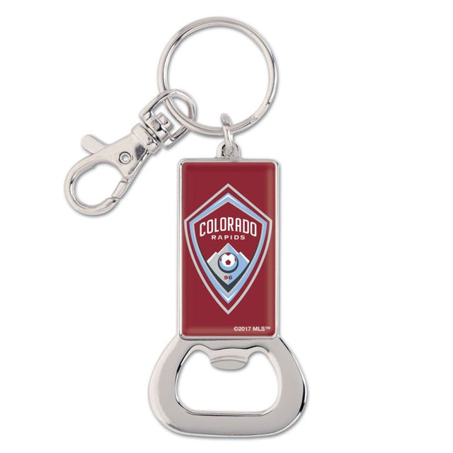 Llavero con abrebotellas rectangular de Colorado Rapids