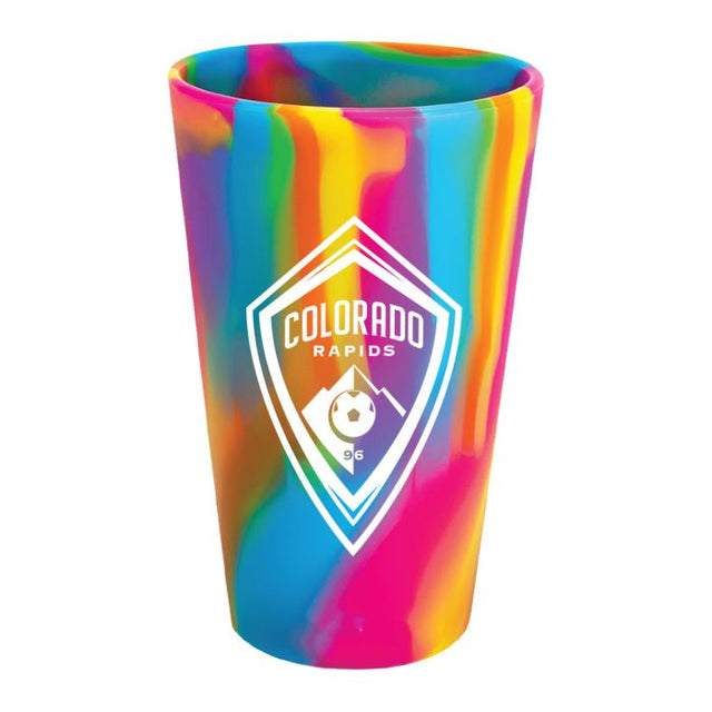 Vaso de pinta de silicona de 16 oz con diseño de lúpulo hippie de Colorado Rapids