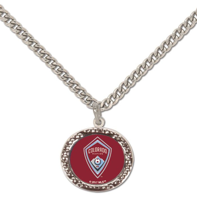 Collar de Colorado Rapids con dije en forma de tarjeta de joyería