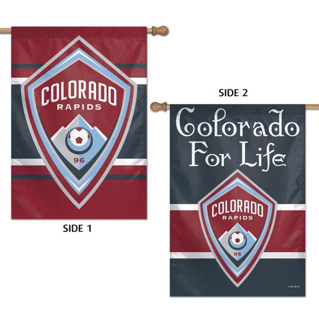 Bandera vertical de Colorado Rapids de 2 lados, 28" x 40"