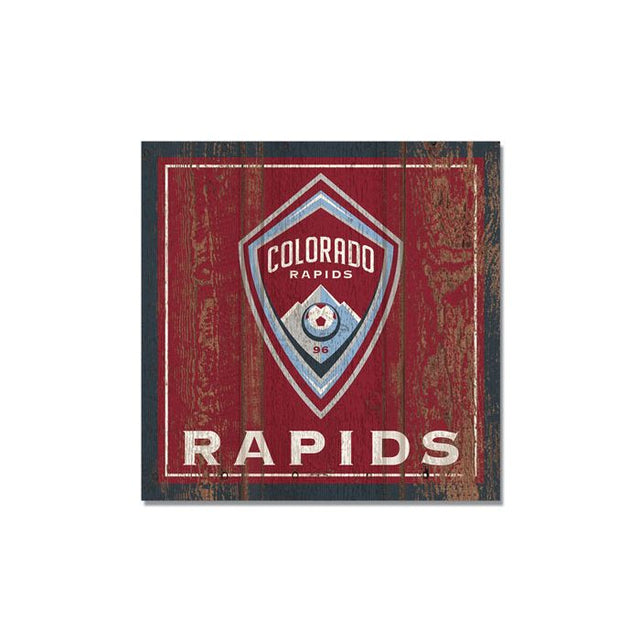 Imán de madera de Colorado Rapids de 3" x 3"