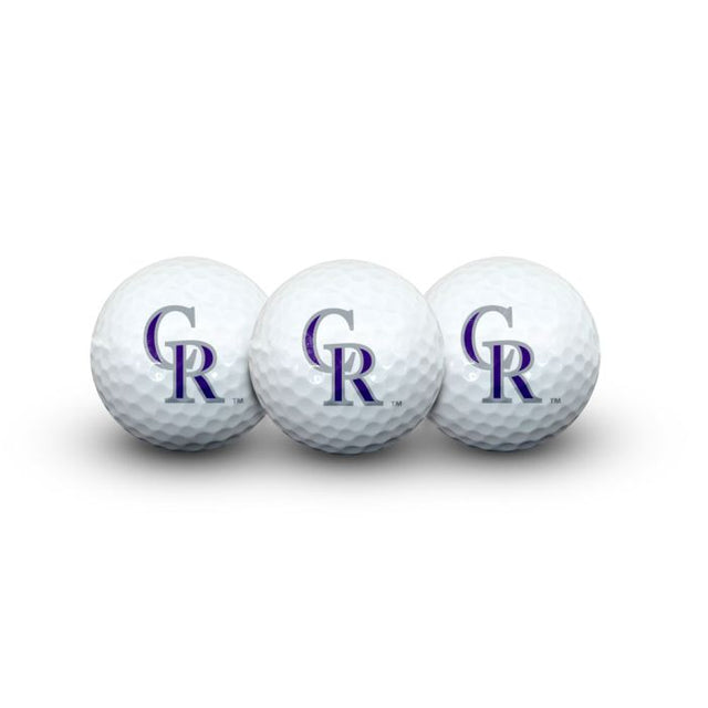 Colorado Rockies 3 Golf Balls In Clamshell