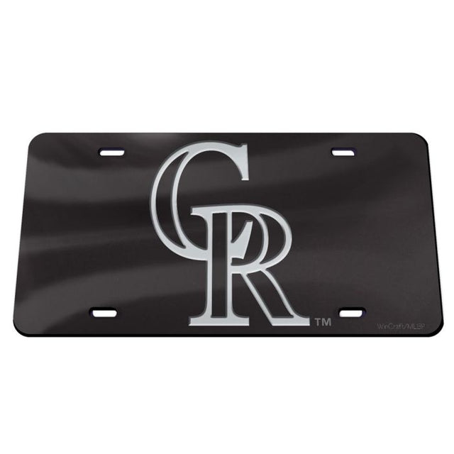 Colorado Rockies BLACK Acrylic Classic License Plates