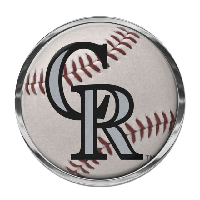 Colorado Rockies Chrome Metal Domed Emblem