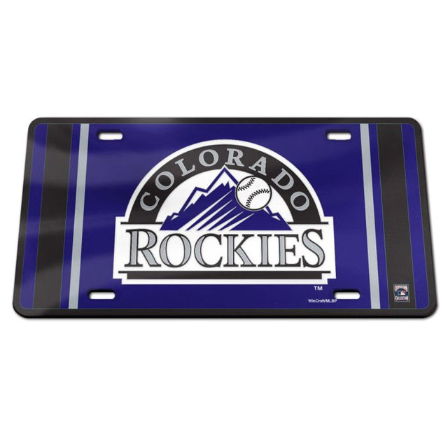 Colorado Rockies / Cooperstown Specialty Acrylic License Plate