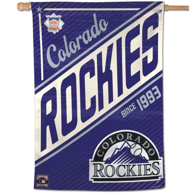 Bandera vertical de Colorado Rockies/Cooperstown de Cooperstown, 28" x 40"