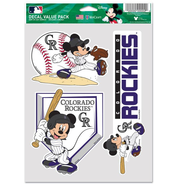 Paquete multiusos para 3 fanáticos de Colorado Rockies y Disney