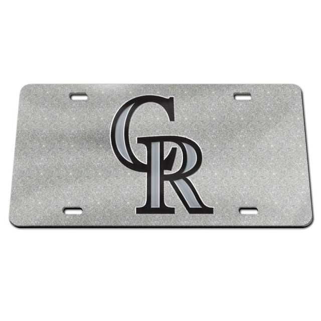 Colorado Rockies GLITTER Specialty Acrylic License Plate