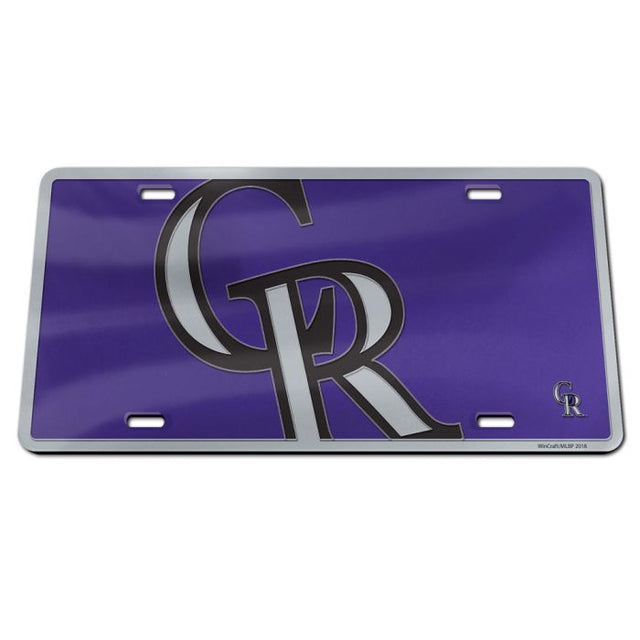 Colorado Rockies MEGA Specialty Acrylic License Plate