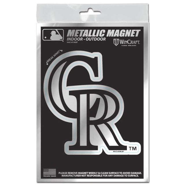 Colorado Rockies Metallic Magnets 3" x 5"