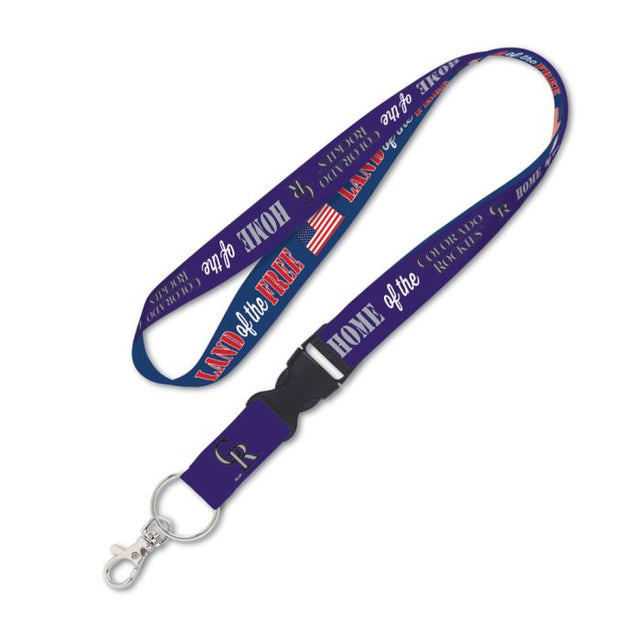 Colorado Rockies / Patriotic Patriotic Lanyard w/detachable buckle 1"