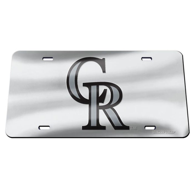 Colorado Rockies SILVER Specialty Acrylic License Plate