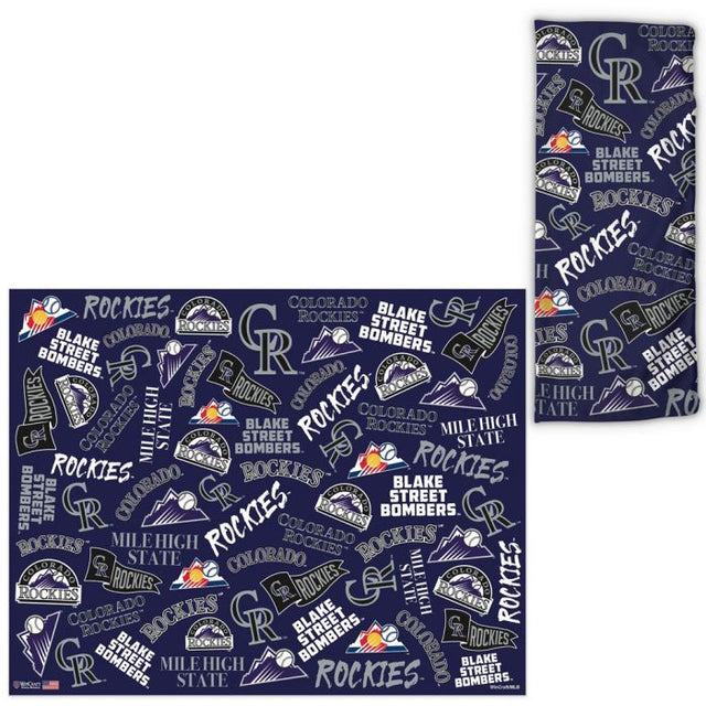 Envolturas para fanáticos con estampados dispersos de los Colorado Rockies