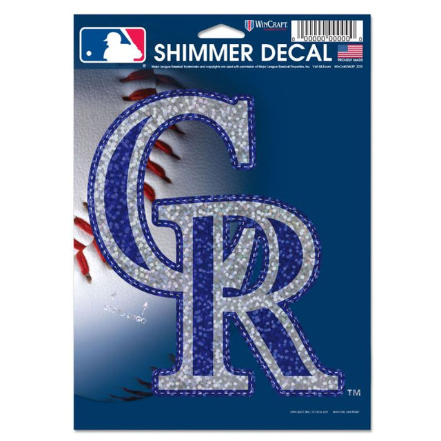 Colorado Rockies Shimmer Decals 5" x 7"