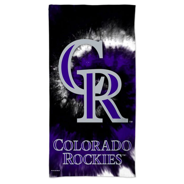 Colorado Rockies TDYE Spectra Beach Towel 30" x 60"