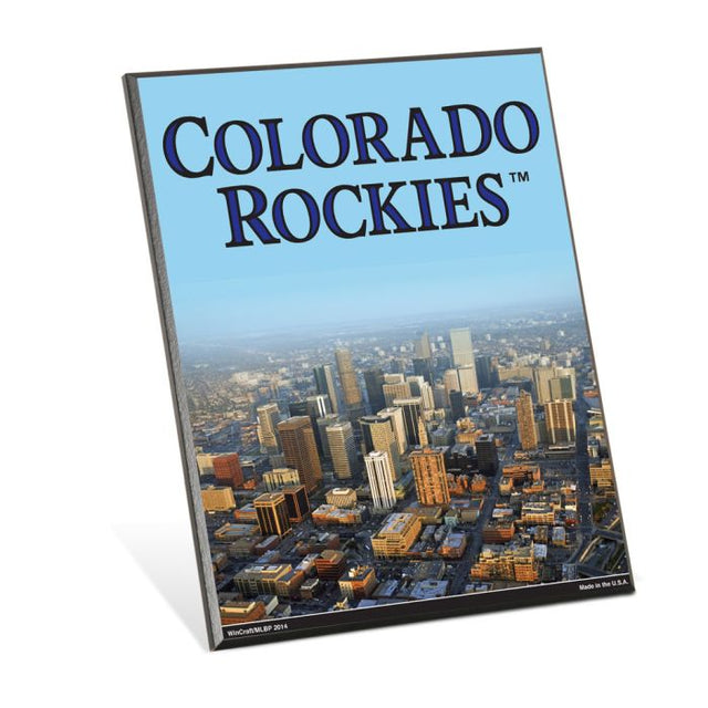 Colorado Rockies Wood Easel Sign 8" x 10"