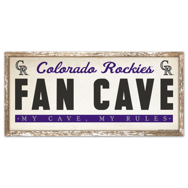 Colorado Rockies Wood Sign 8" x 17"