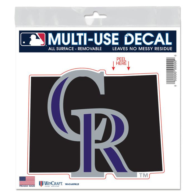 Colorado Rockies state shape All Surface Decal 6" x 6"