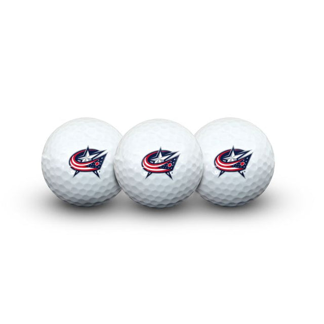 3 pelotas de golf Columbus Blue Jackets en estuche tipo concha