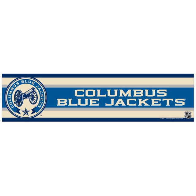 Tira para parachoques con el logotipo de la tercera camiseta de Columbus Blue Jackets, 3" x 12"