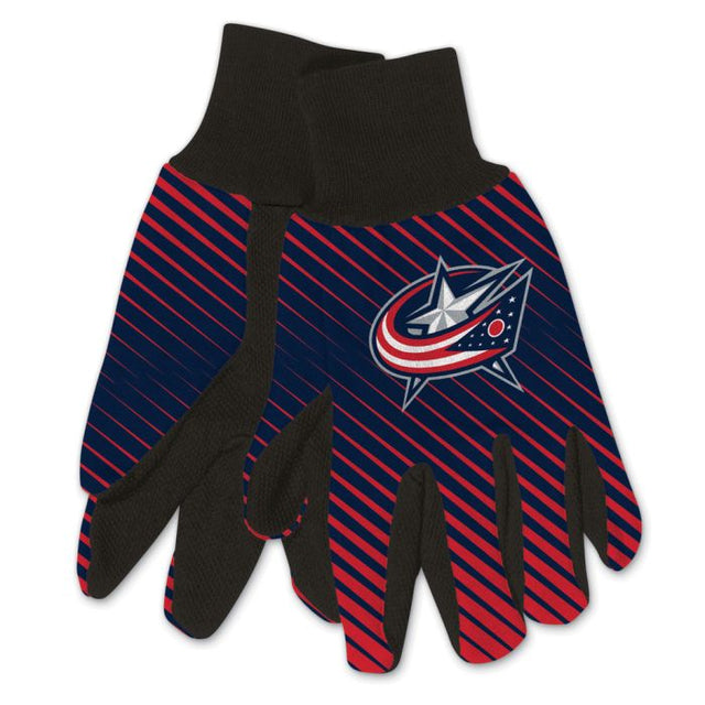 Guantes de dos tonos para adultos de Columbus Blue Jackets