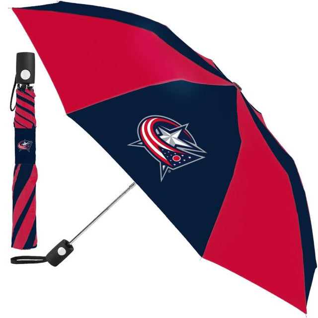 Paraguas plegable automático de Columbus Blue Jackets