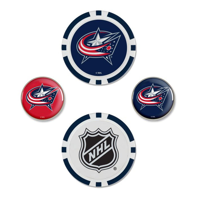 Juego de cuatro marcadores de pelota de los Columbus Blue Jackets