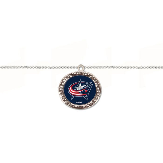 Pulsera de los Columbus Blue Jackets con dijes, joyería en cartulina