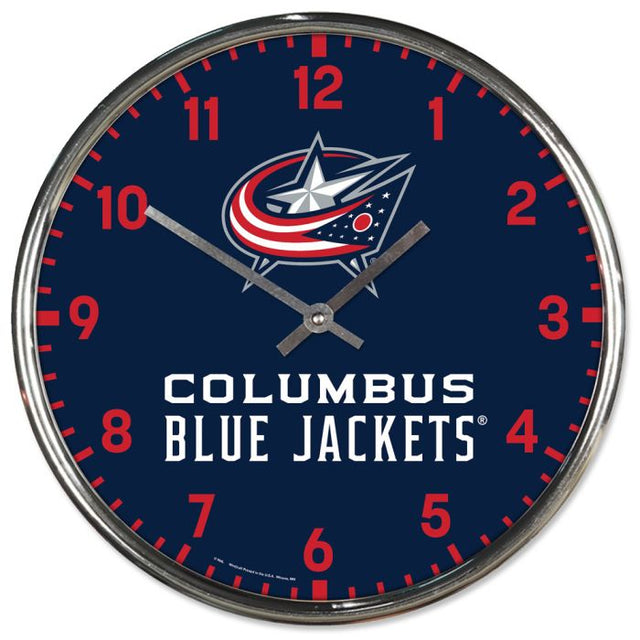 Columbus Blue Jackets Chrome Clock