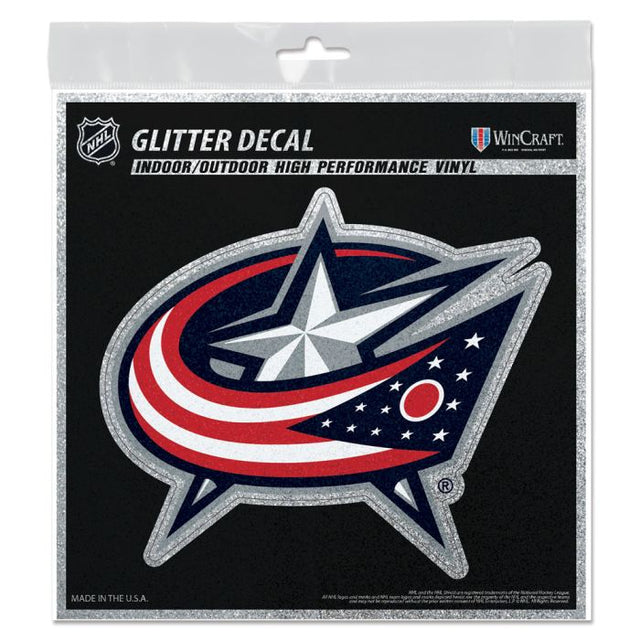 Columbus Blue Jackets Decal Glitter 6" x 6"