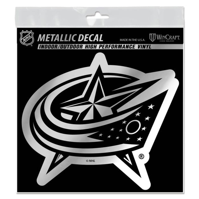 Columbus Blue Jackets Decal Metallic 6" x 6"