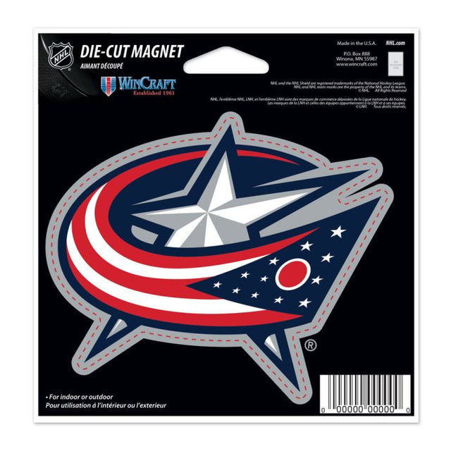 Imán troquelado de los Columbus Blue Jackets de 4,5" x 6"