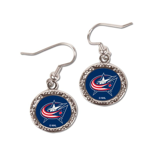 Pendientes de los Columbus Blue Jackets, joyería en cartulina redonda