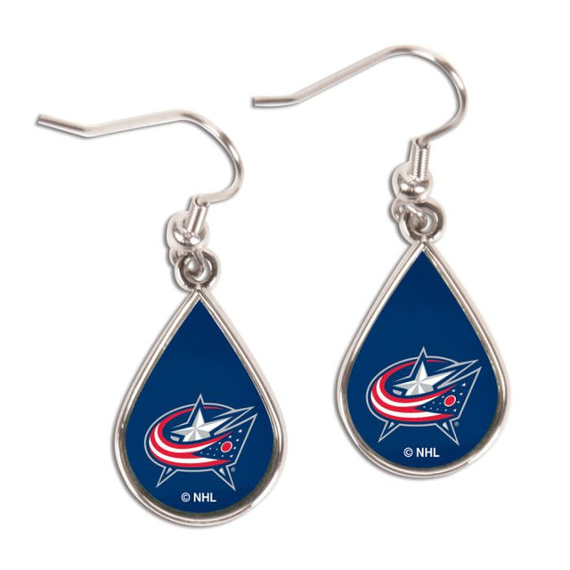 Pendientes de los Columbus Blue Jackets con forma de lágrima