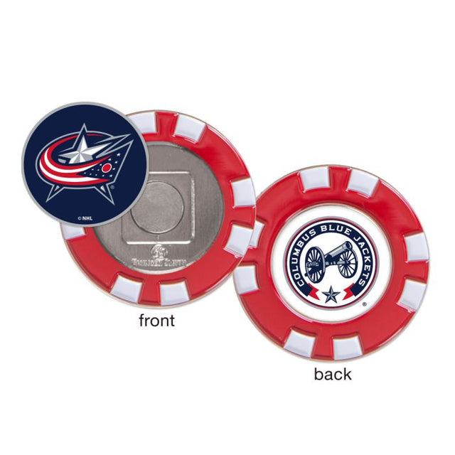 Marcador de fichas de póquer de golf de Columbus Blue Jackets