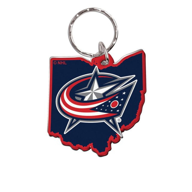 Llavero de los Columbus Blue Jackets con forma libre