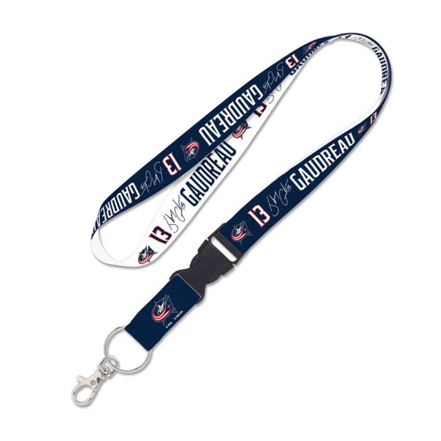 Columbus Blue Jackets Lanyard w/detachable buckle 1" Johnny Gaudreau