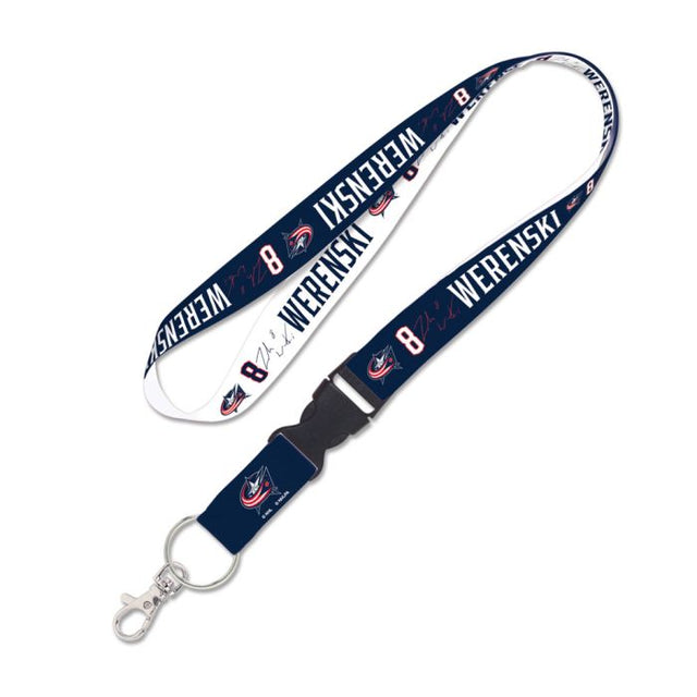 Columbus Blue Jackets Lanyard w/detachable buckle 1" Zach Werenski