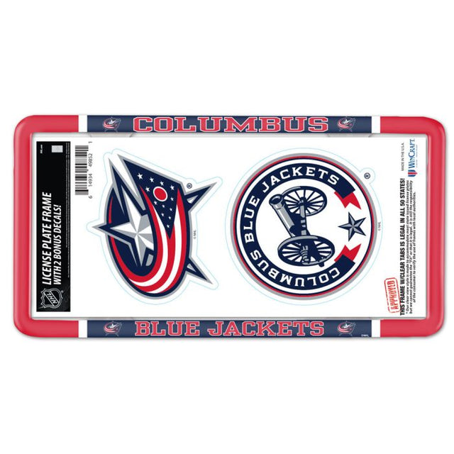 Columbus Blue Jackets License Plate Thin Frame - Plastic w/Decal