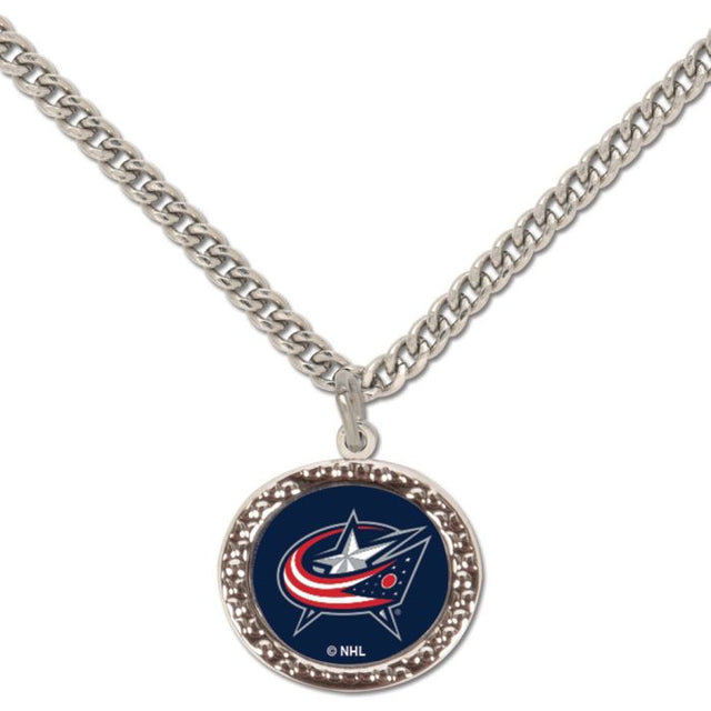 Columbus Blue Jackets Necklace w/Charm Jewelry Card