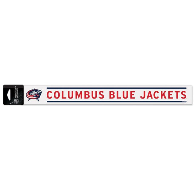 Calcomanías de corte perfecto de Columbus Blue Jackets, 2" x 17"