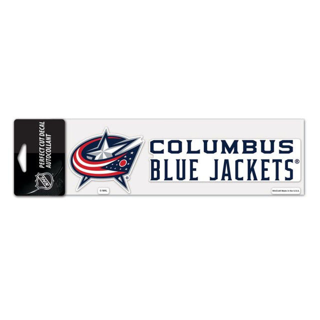 Calcomanías de corte perfecto de Columbus Blue Jackets de 3" x 10"