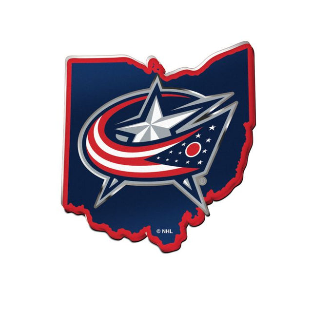 Emblema acrílico para automóvil del estado de los Columbus Blue Jackets