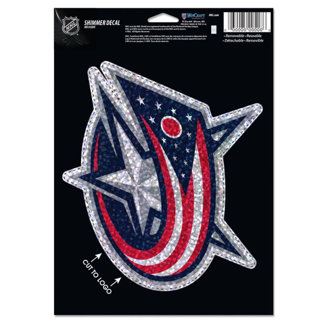 Columbus Blue Jackets Shimmer Decals 5" x 7"